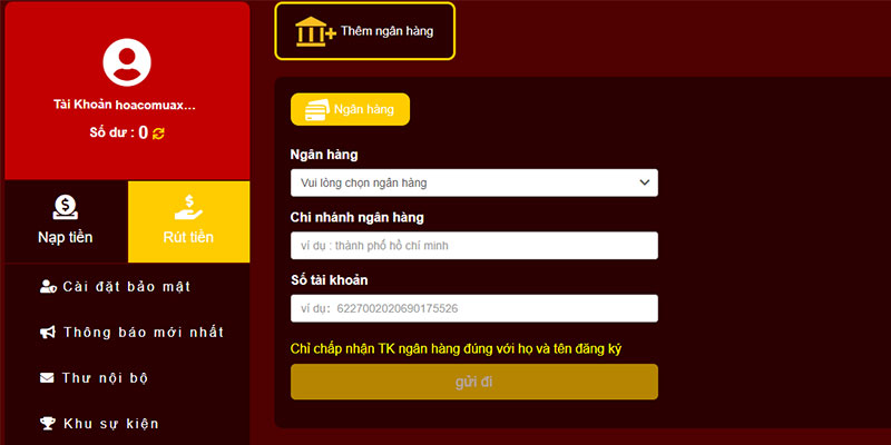 Chọn phương thức rút tiền phù hợp tại nhà cái